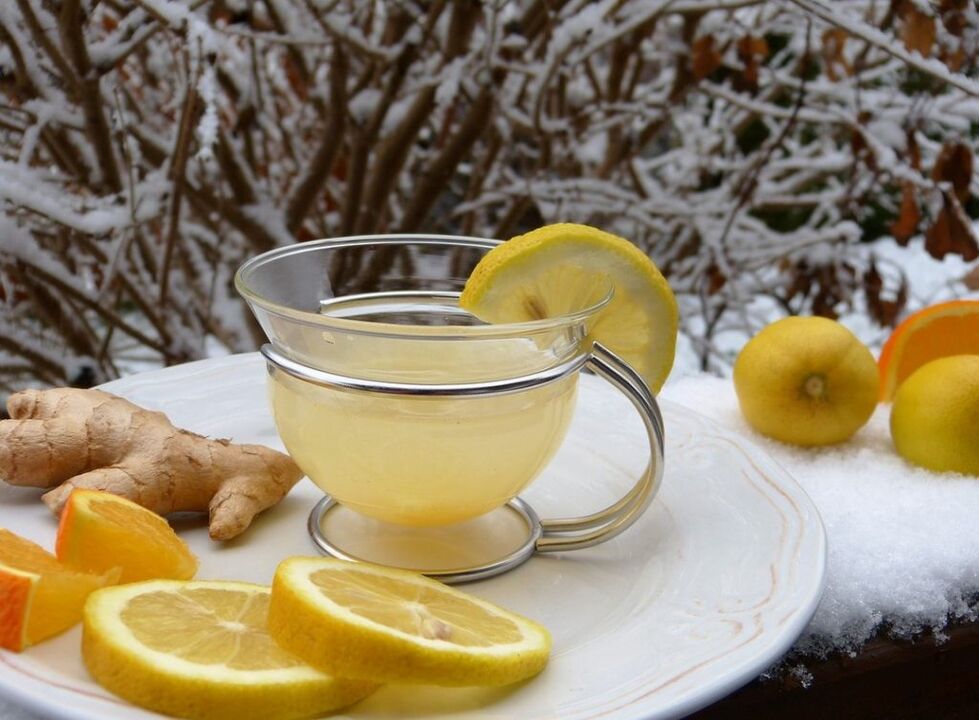 thé au citron à base de gingembre pour booster